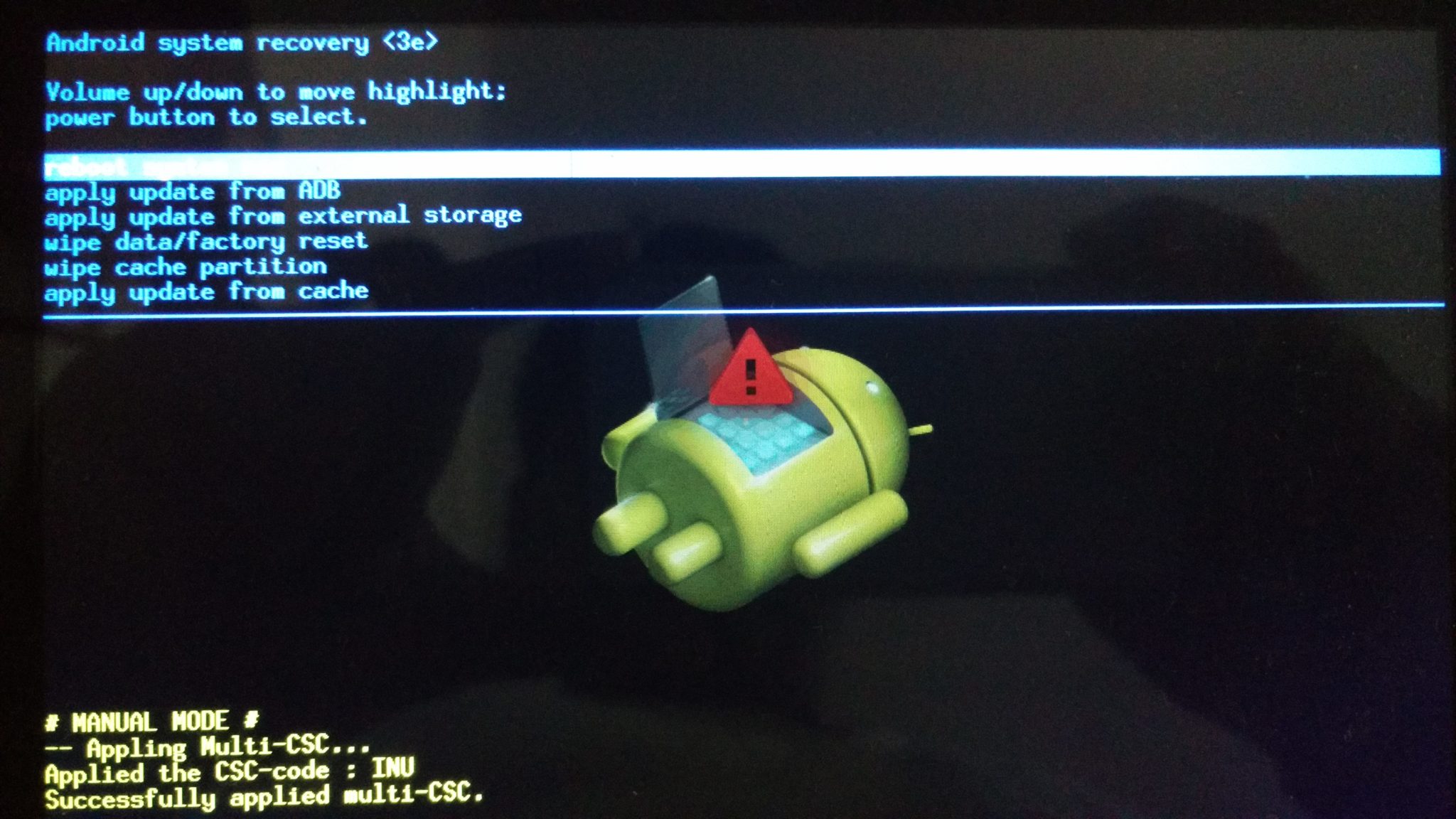 Android : Using Recovery Mode - soonev