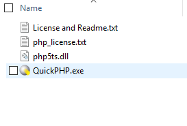 list of files quickphp