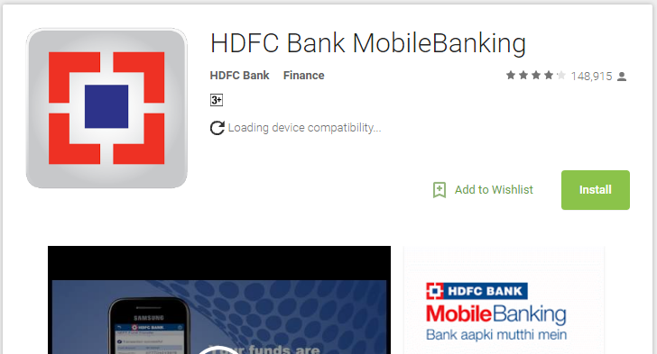 HDFC Bank Mobile banking android app