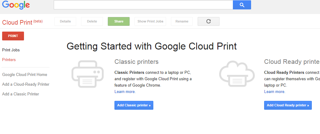 connect epson printer to google cloud print